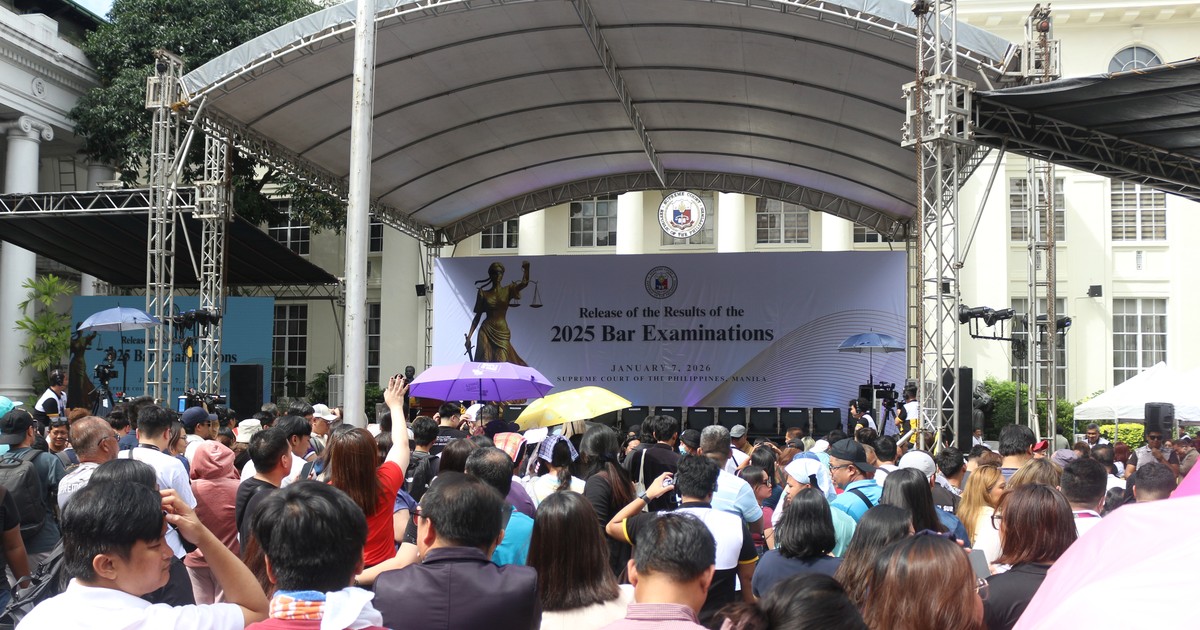 Bar examination results posted at the Supreme Court of the Philippines